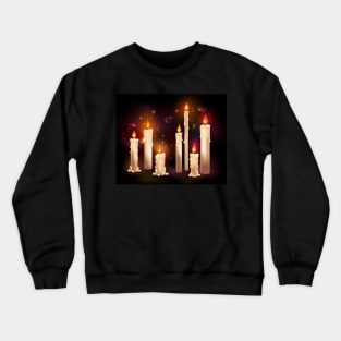 Burning Wax Candles Crewneck Sweatshirt